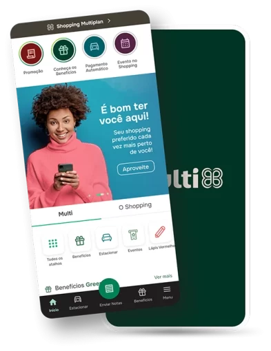 O Multi, concentra promoções, cashback e até estacionamento dos shoppings.